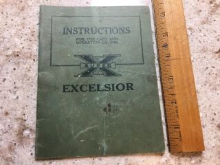 Vintage Instruction Booklet Excelsior X Motorcycle