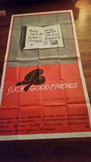 Such Good Friends 1971 3 - Sheet Large 41x81 Cannon James Coco Movie Poster Vintag
