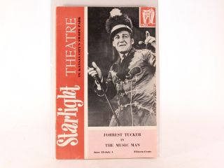 Vintage 1962 Forrest Tucker In " The Music Man " Starlight Theatre Playbill