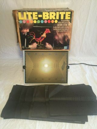 Vintage Lite - Brite 1978 Hasbro Electronic Toy W/box & Sheets 5455