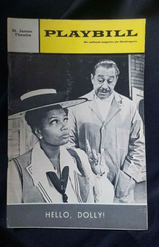 Vintage Playbill Pearl Baily / Cab Calloway " Hello Dolly " 1968 St.  James Theater