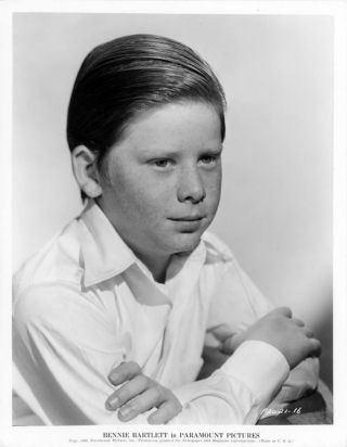 Bennie Bartlett Classic Child Actor Vintage 8x10 Portrait Photo (s1663