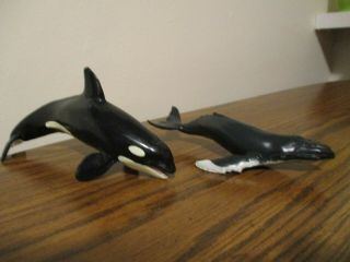 Vintage Safari Plastic Killer And Baby Humpback Whales