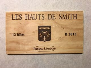 1 Rare Wine Wood Panel Les Hauts De Smith Vintage Crate Box Side 5/18 720
