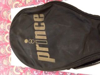 Vintage Prince Tennis Bag Vintage Black Gold holds up to 3 racquets 3