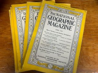 Vintage National Geographic April 1943,  June August 1946,  Feb 1947,  Nov 1948