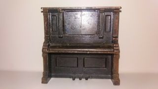 Vintage Durham Industries Metal Bronze Dollhouse Miniature Piano Item 35