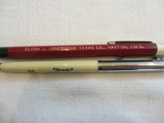 Vintage Texaco Maps IL,  OH,  and Advertising Mechanical Pencils 4