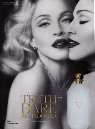 2012 Madonna " Truth Or Dare " Fragrance Vintage Print Advertisement
