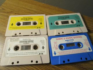 4 Vintage Teddy Ruxpin Cassette Tapes Missing Princess Double Grubby