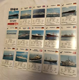 Vintage Ace Ships Trump Quart Card Game / Made In W.  Germany