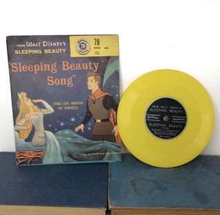 Walt Disney’s Sleeping Beauty “sleeping Beauty Song” Vintage 78 Rpm Vinyl Record