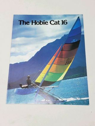 Vintage 1979 Hobie Cat 16 Sailboat Brochure - Folds Out Into Poster