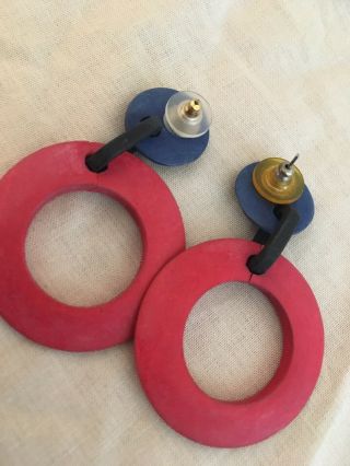 Vintage 80’s 1980’s Colorful Large Fashion Earrings 3