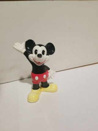 Vintage Walt Disney Mickey Mouse Ceramic Figure Made In Japan
