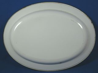Vintage Metal Enamel Turkey Platter Oval Platter Thanksgiving Dinner 4