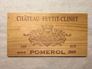 1 Rare Wine Wood Panel Château Feytit Clinet Pomerol Vintage Crate Box 9/19 212a