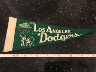 Vintage Late 50s/early 60s Los Angeles Dodgers Mini Felt Pennant