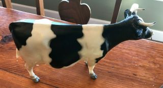 Breyer Black & White Holstein Dairy Cow Calf Vintage Plastic 2