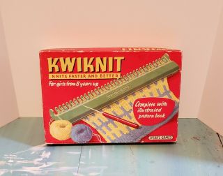Vintage Spears Games Kwiknit Toy Knitting Kit Yarn Patterns Needle Made England