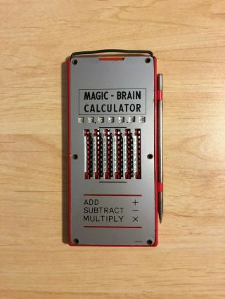 Vintage Magic Brain Calculator - Made In Japan - 60 