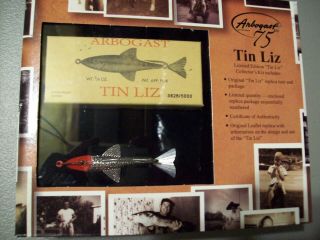 Fred Arbogast 75th Edition Tin Liz Fishing Lure Red Head Collectable
