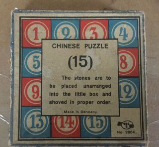 Vintage Chinese Puzzle Wood Block Game Made In Germany