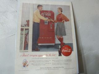 1955 Vintage Ad For Coca Cola Art " Almost Everyone Appreciates The Best "