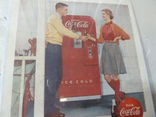 1955 Vintage Ad for Coca Cola Art 