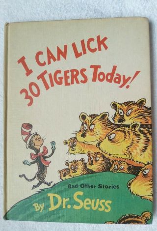 Vintage 1969 Large Size Dr Suess I Can Lick 30 Tigers Today And Other Stories