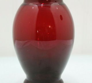 Vintage Anchor Hocking Royal Ruby Red Glass Flower Vase 6.  5 
