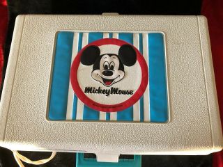 Vintage General Electric Ge Mickey Mouse Record Player Walt Disney Productions