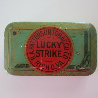 Vintage Lucky Strike Tin Patterson Tobacco Rich 