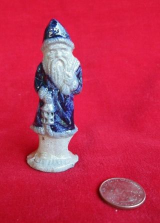 Vintage Rowe Pottery Santa,  3 " Tall.  Just In Time For Christmas