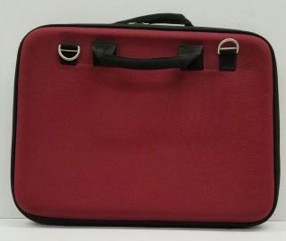 Vintage Samsonite Thin Laptop Case Red Hard Shell Zip Briefcase 15 