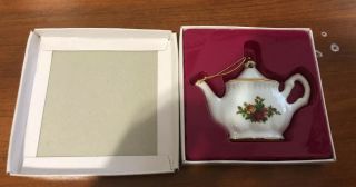 Royal Albert 1998 Vintage Old Country Roses Teapot Christmas Decorativeornament