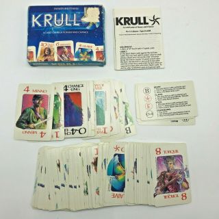 Vintage Krull Card Game Of Power And Chance Parker Bros Complete Instructions