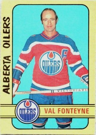 1972 - 73 O - Pee - Chee Val Fonteyne Sp 319 Ex,  Vintage Hockey Alberta Oilers Wha