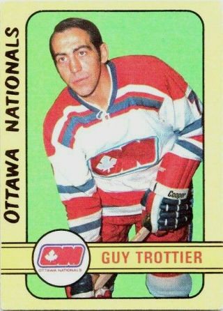 1972 - 73 O - Pee - Chee Guy Trottier Sp 326 Ex,  Vintage Hockey Ottawa Nationals Wha