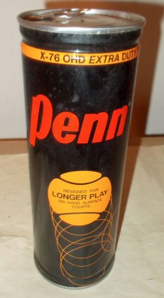 Vintage Penn Orange Tennis Balls - Metal Can,  X - 76 Ohd Extra Duty Felt -