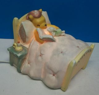 Vtg Disney Classic Winnie - The - Pooh,  Piglet Bedroom Night Light W/ Box
