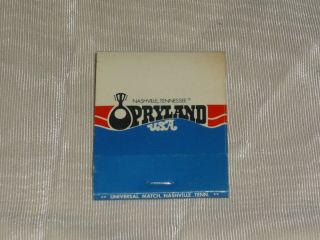 Vintage Opryland Usa Matches Match Book