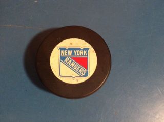 1987 - 92 York Rangers Nhl Vintage General Tire Ziegler Trench Game Puck