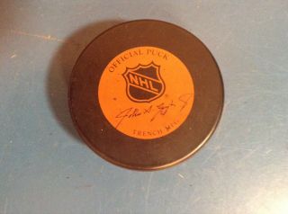 1987 - 92 JERSEY DEVILS NHL VINTAGE GENERAL TIRE ZIEGLER TRENCH GAME PUCK 2