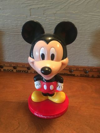Vntg Walt Disney World Resort Mickey Mouse Bobble Head - - 8 - 1/2 " Tall