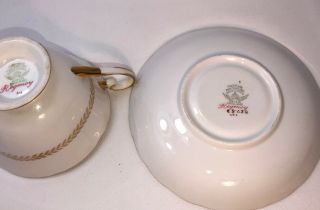 Vintage Tuscan Regency Pink Roses Bone China Teacup Saucer England Tea Cup 6