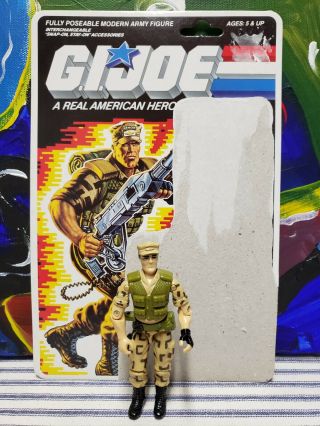 Vintage Gi Joe Repeater 1988 File Card Figure Toy Hasbro Machine Gunner