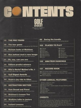 Vintage GOLF DIGEST ANNUAL (1973) The Game ' s Authoritative Yearbook S6 2