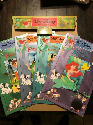 Vintage 1991 The Walt Disney Treasure Chest 4 Oversized Books