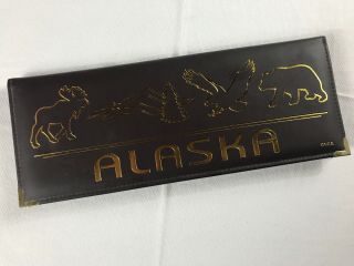 Alaska Panoramic Photo Album Vtg 12 Double Sided Pages Pictures Moose Bear Tree
